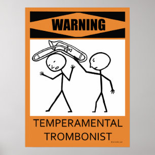 Warnung: Temperamentvolles Poster