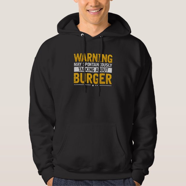 Warnung über Burger Cheeseburger Barbecu Hoodie (Vorderseite)