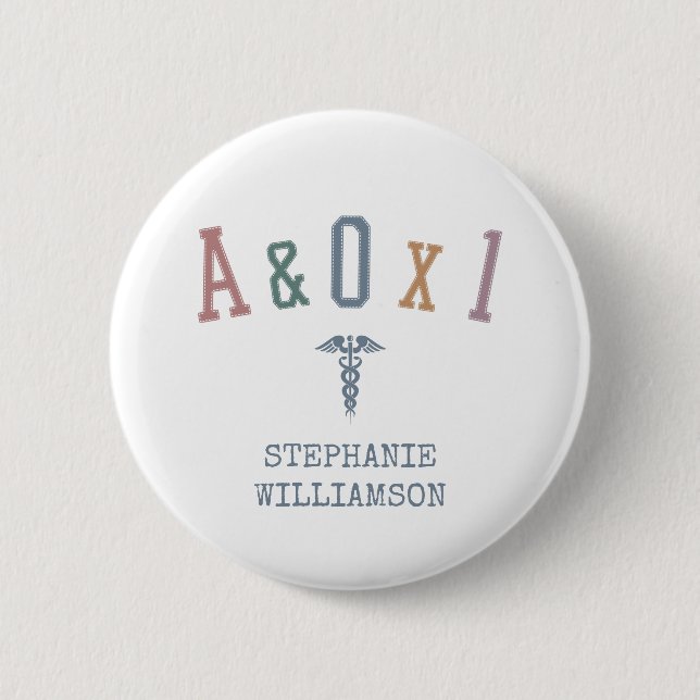 Warnung und Orientierung an Person A&OX1 Krankenge Button (Vorderseite)