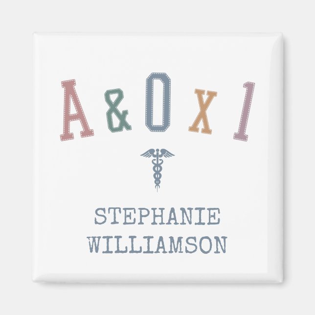 Warnung und Orientierung an Person A&OX1 Krankenve Magnet (Vorne)