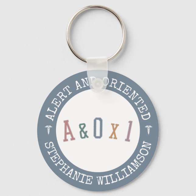 Warnung und Orientierung an Person A&OX1 Krankenve Schlüsselanhänger (Vorderseite)