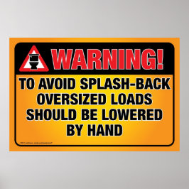 WARNUNG - Vermeiden Sie ein Splash-Back-Badezimmer Poster