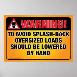 WARNUNG - Vermeiden Sie ein Splash-Back-Badezimmer Poster