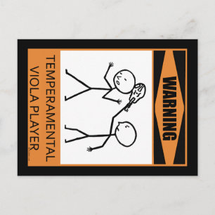 Warnung! Viola Player Postkarte