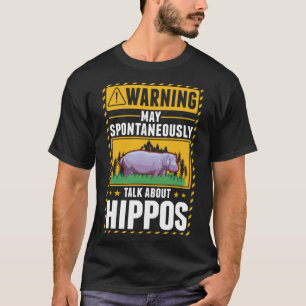 Warnung von Hippo Hippopotamus 2 T-Shirt