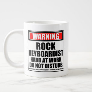 Warnung von Rock-Keyboardern bei der Arbeit Jumbo-Tasse