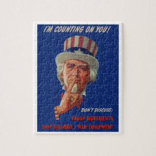Warnung von Uncle Sam aus den 40er Jahren Puzzle