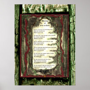 Warnung vor dem Schicksal Poster