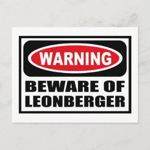 Warnung vor der BEWARE der LEONBERGER Postkarte