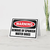 Warnung vor der Grußkarte für SPANISCHE WASSERHUND