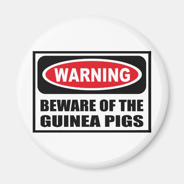 Warnung vor der GUINEA-SCHWEINE-Magnet Magnet (Vorne)