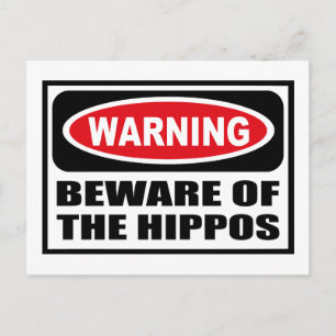 Warnung vor der HIPPOS-Postkarte Postkarte