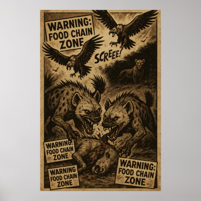 Warnung vor der Lebensmittelkette Poster (Vorne)