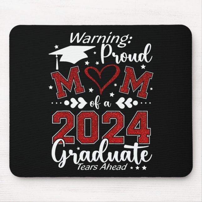 Warnung vor der Mama eines Graduate Tränes Mousepad (Vorne)