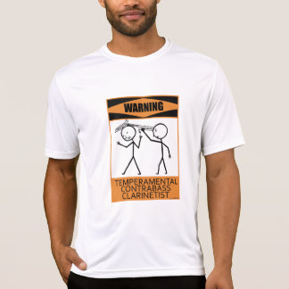 Warnung vor einem temporären Kontrabass-Clarinetis T-Shirt