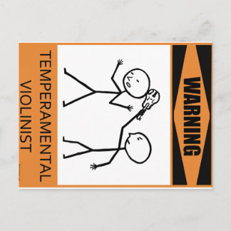 Warnung vor einem Violinisten Postkarte