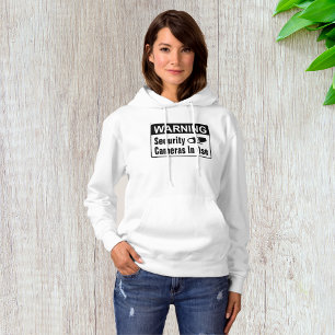 Warnung vor einer Sicherheitskamera bei Verwendung Hoodie