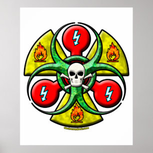 Warnung vor extremen Gefahren Poster