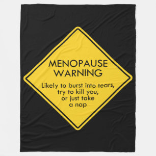 Warnung vor Menopause Fleecedecke