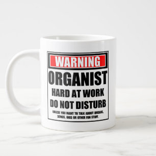Warnung vor strapazierfähigem Organismus am Arbeit Jumbo-Tasse
