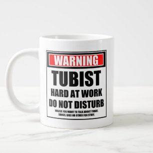 Warnung vor Tubist bei der Arbeit nicht stören Jumbo-Tasse