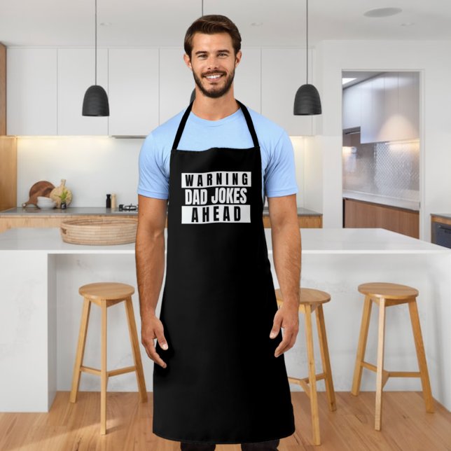 Warnung vor Vater Jokes Ahead Schürze (Warning Dad Jokes Ahead Apron from Ricaso. Chef dad, BBQ dad funny gift idea for Father's Day & more)