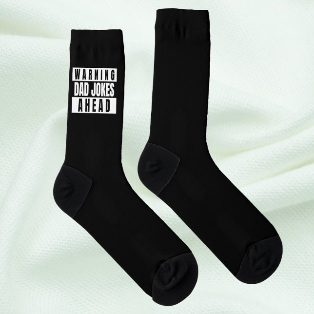 Warnung vor Vater Jokes Ahead Socken (Von Creator hochgeladen)