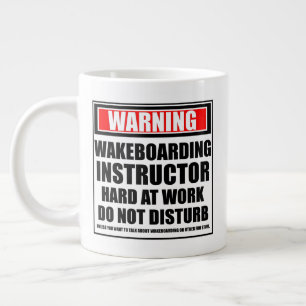 Warnung Wakeboarding Instructor Hard at Work Jumbo-Tasse