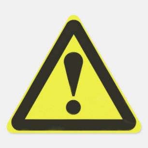 Warnung, Warnhinweis Dreieckiger Aufkleber