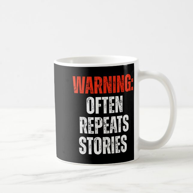 Warnung Wiederholt oft lustige Aussagen Kaffeetasse (Rechts)