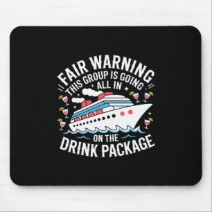Warnung Wir setzen alles auf das Getränkepaket - Mousepad