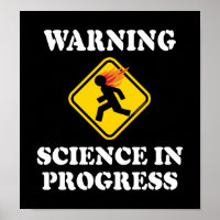 Warnung "Wissenschaft im Fortschritt" - Funny Scie