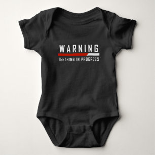 Warnung - Zahnen laufend - Fortschritts-Bar Baby Strampler