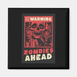 Warnung Zombies Halloween-Kostüm Magnet