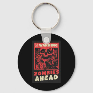 Warnung Zombies Halloween-Kostüm Schlüsselanhänger