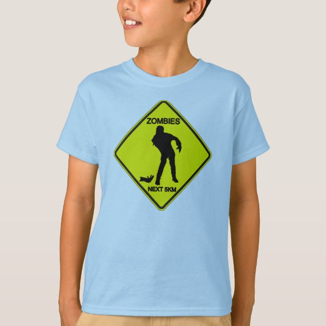 Warnung: Zombies - T - Shirt des Kindes (Vorderseite)