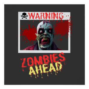 Warnung: Zombies vor Poster