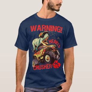 Warnungen Herzen Kreuzfahrer T Rex Dinosaur Reiten T-Shirt