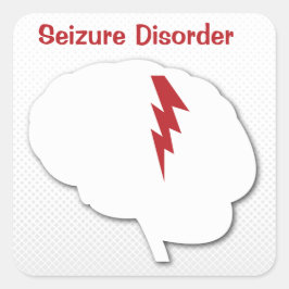 Warnungen Seizure Disease Quadratischer Aufkleber