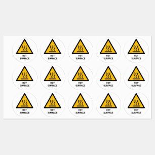 Warnungen vor heißer Oberfläche, extreme Wärmeentw Etiketten