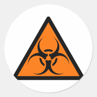 Warnzeichen für Biogefahr oder Biogefährdung - Ora Runder Aufkleber