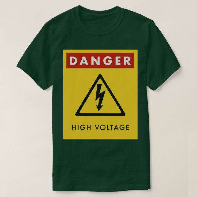 Warnzeichen für Hochspannung T-Shirt (Design vorne)