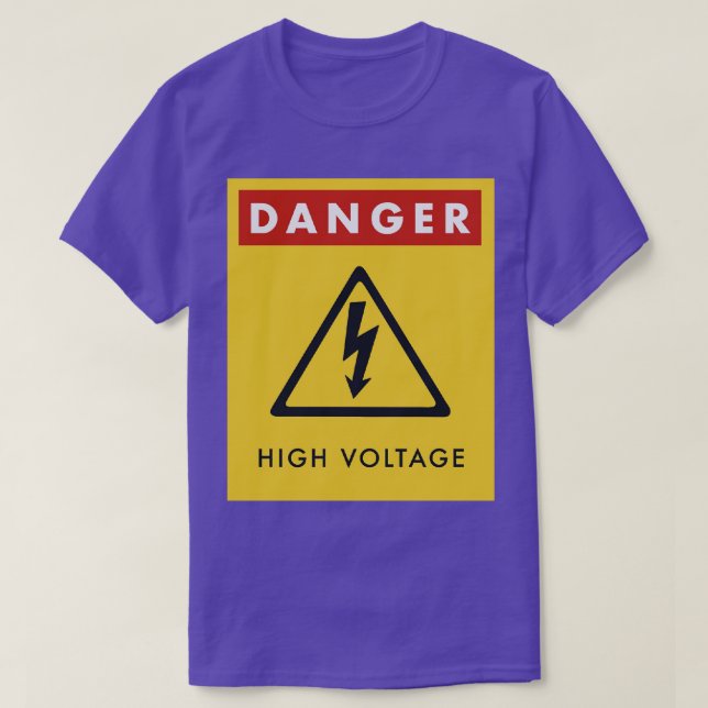 Warnzeichen für Hochspannung T-Shirt (Design vorne)