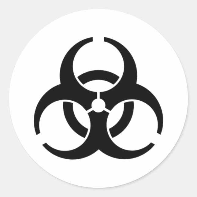 Warnzeichen für internationale Biogefährdung Runder Aufkleber (Vorderseite)