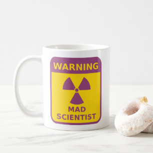 Warnzeichen für Mad Scientists Tasse
