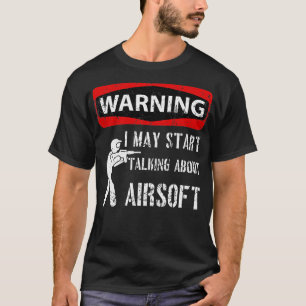 Warnzeichen können beginnen, über Airsoft Airso zu T-Shirt