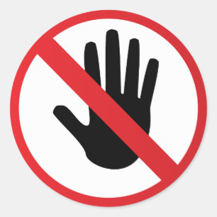 Warnzeichen Runder Aufkleber