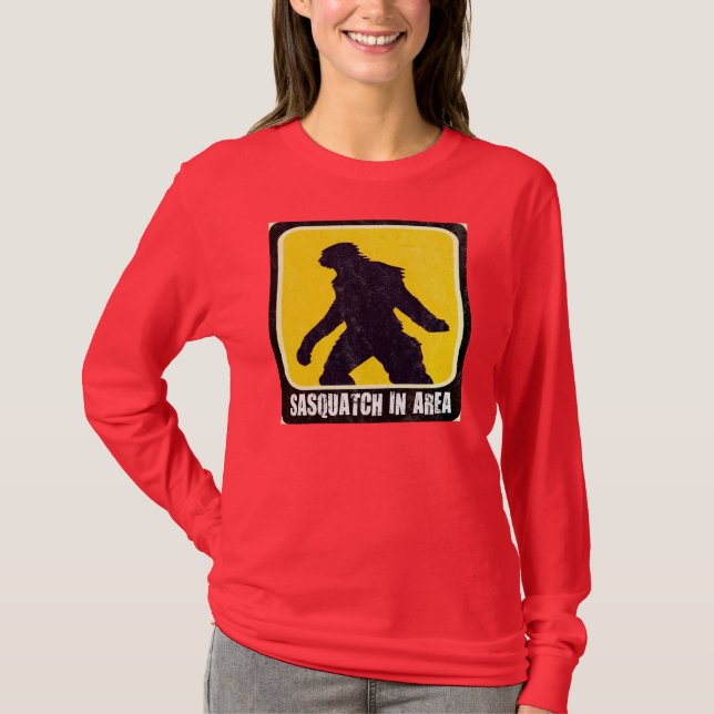 Warnzeichen - Sasquatch im Bereich T-Shirt (Vorderseite)