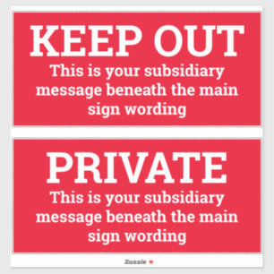 Warnzeichen - Zwei Zeichen als Aufkleber