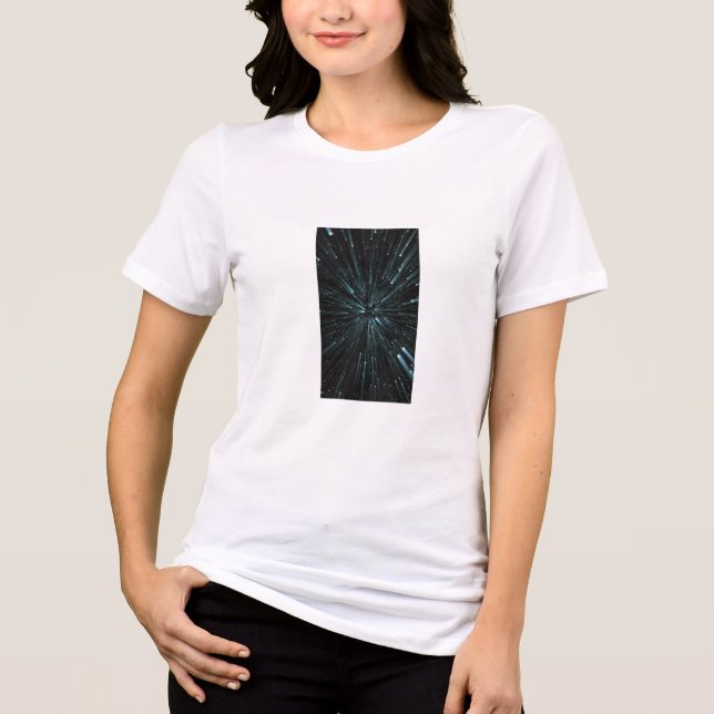 Warp-Speed-Aufkleber Tri-Blend Shirt (Vorderseite)